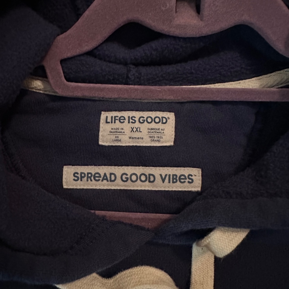 Life is Good Women's XXL Solid Simply True Fleece Hoodie - Picture 2 of 6